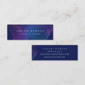 Carte De Visite Mini Bleu en écorce moderne (Devant / Derrière)