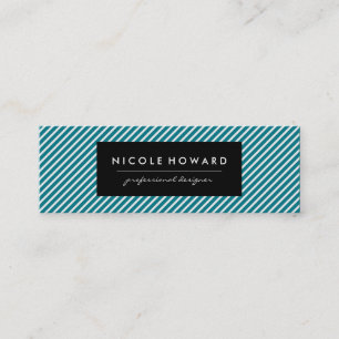 Carte De Visite Mini Bleu et blanc Aqua