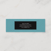 Carte De Visite Mini Bleu et blanc Aqua (Dos)