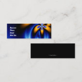 Carte De Visite Mini Bleu et or (Devant / Derrière)