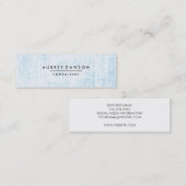Carte De Visite Mini Bleu Grunge (Devant / Derrière)