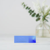 Carte De Visite Mini Bleu métallique simple (Debout devant)