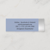 Carte De Visite Mini Bleu Métallisé Simple Denim (Dos)