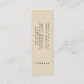 Carte De Visite Mini Bleu simple et beige (Dos)