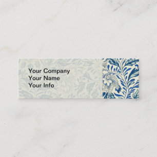 Carte De Visite Mini Bleu Vintage Floral Asiatique : Chinoiserie Antiqu