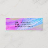 Carte De Visite Mini Bleu violet peinture à l'huile abstraite (Dos)