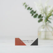 Carte De Visite Mini Bloc couleur cuir (Debout devant)