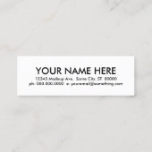 Carte De Visite Mini blockmason. (Dos)