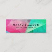 Carte De Visite Mini Blocs de couleur d'aquarelle élégants (Devant)