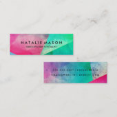 Carte De Visite Mini Blocs de couleur d'aquarelle élégants (Devant / Derrière)