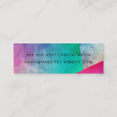 Carte De Visite Mini Blocs de couleur d'aquarelle élégants (Dos)