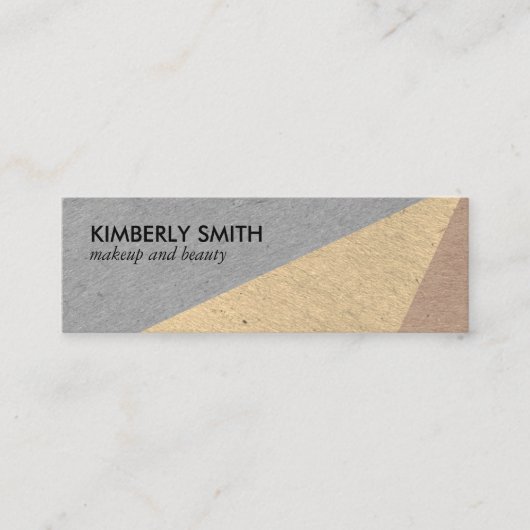 Carte De Visite Mini Blocs de couleurs à bandes modernes (Devant)