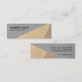 Carte De Visite Mini Blocs de couleurs à bandes modernes (Devant / Derrière)