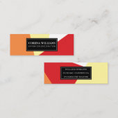 Carte De Visite Mini Blocs de couleurs chatoyantes géométriques et élég (Devant / Derrière)