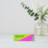 Carte De Visite Mini Blocs de couleurs chics en gras (Debout devant)