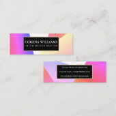 Carte De Visite Mini Blocs de couleurs vives géométriques et élégants (Devant / Derrière)