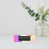 Carte De Visite Mini Blocs de couleurs vives géométriques et élégants (Debout devant)