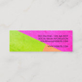 Carte De Visite Mini Blocs de couleurs vives modernes (Dos)