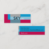 Carte De Visite Mini Blocs soleil bleu rouge (Devant / Derrière)