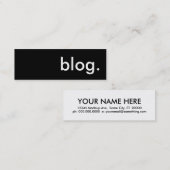 Carte De Visite Mini blog. (Devant / Derrière)