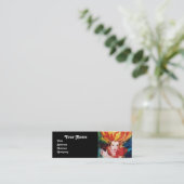 Carte De Visite Mini BLONDE EN ROUGE Monogramme Beauté, Maquillage, Sal (Debout devant)