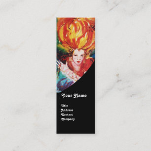 Carte De Visite Mini BLONDE EN ROUGE Monogramme Beauté, Maquillage, Sal