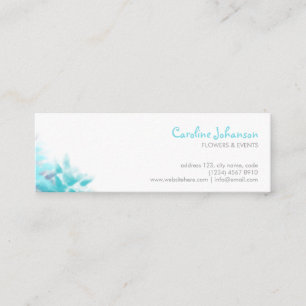 Carte De Visite Mini Blue flowers artistic elegant feminine zen card