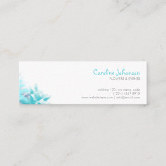 Carte De Visite Mini Blue flowers artistic elegant feminine zen card