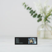 Carte De Visite Mini Blue Gold Cute Abstrait Floral (Debout devant)