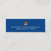 Carte De Visite Mini Blue Modern Travel Agent Tour Aventures (Dos)