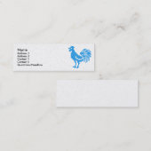 Carte De Visite Mini Blue Rooster (Devant / Derrière)