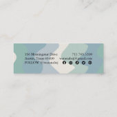 Carte De Visite Mini Blues doux rayures ondulées faites main avec des i (Dos)