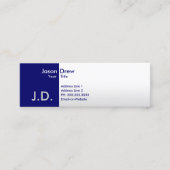 Carte De Visite Mini blues professionnels monogrammed (Devant)