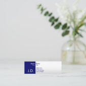 Carte De Visite Mini blues professionnels monogrammed (Debout devant)