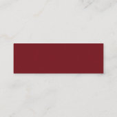 Carte De Visite Mini Blush et Bourgogne Floral Website Rsvp (Dos)