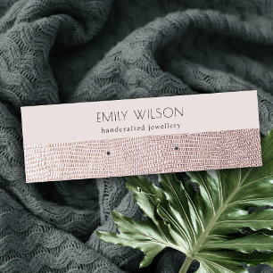 Carte De Visite Mini Blush Pearl Leather Texture Stud Earring Display