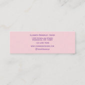 Carte De Visite Mini Blush Pink Purple Script Photo Makeup (Dos)