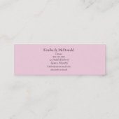 Carte De Visite Mini Blush Rose Noir Script Photo Lash Studio (Dos)