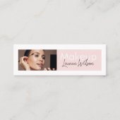 Carte De Visite Mini Blush Rose Studio de Coiffure, Maquillage & Beauté (Devant)