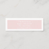 Carte De Visite Mini Blush Rose Studio de Coiffure, Maquillage & Beauté (Dos)
