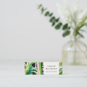 Carte De Visite Mini Boho Chic Vert Feuillage Tropical Botanique (Debout devant)