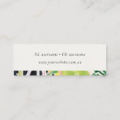Carte De Visite Mini Boho Chic Vert Feuillage Tropical Botanique (Dos)