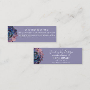 Carte De Visite Mini Boho Nebula Bloom   Conception de Mandala
