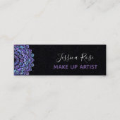 Carte De Visite Mini Boho Purple Mandala Make Up Artiste (Devant)