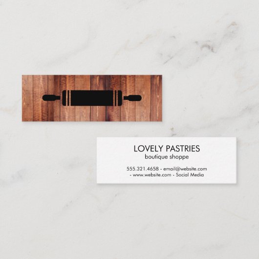 Carte De Visite Mini Bois de la broche (Devant / Derrière)