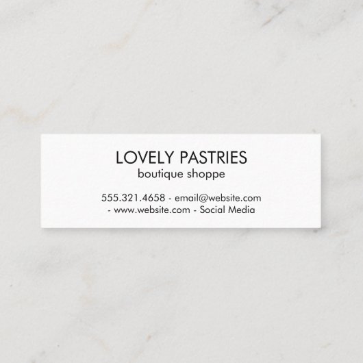 Carte De Visite Mini Bois de la broche (Dos)