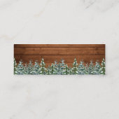 Carte De Visite Mini Bois de neige - Fête des mariées du registre (Dos)