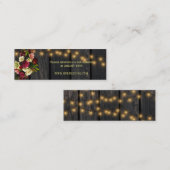 Carte De Visite Mini Bois rustique bois d'automne site mariage RSVP (Devant / Derrière)