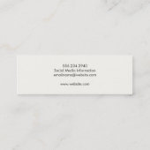 Carte De Visite Mini Bois rustique d'or classique (Dos)