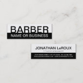 Carte De Visite Mini bold BARBER (Devant / Derrière)